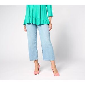 Maya J Women's Pants Sz 6 Wide-Leg Crop Jeans Blue A634574